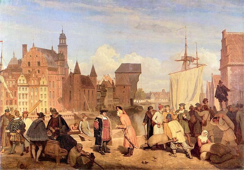 Wojciech Gerson Gdansk in the 17th century. oil painting picture
